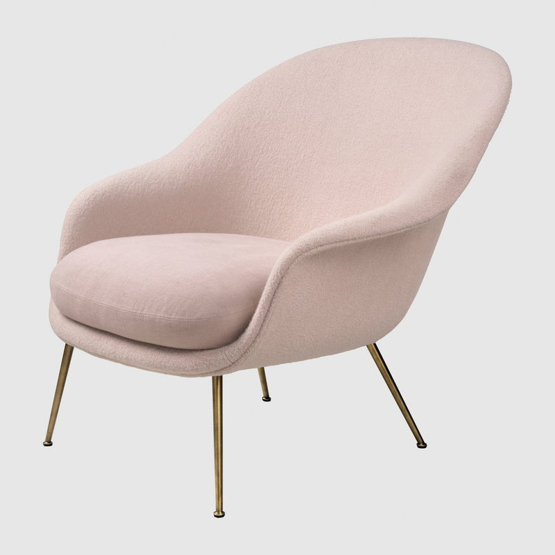 BAT LOUNGE CHAIR - FULLY UPHOLSTERED, LOW BACK, CONIC BASE - MyConcept Hong Kong
