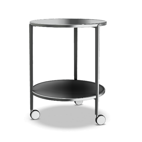 Tambour Table on wheels H.65 cm