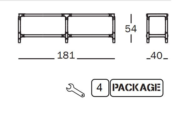 Steelwood Shelving System 1x2 H.54 cm - MyConcept Hong Kong