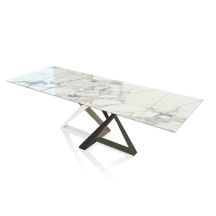 Millennium Extendable Rectangular Marble/Ceramic  Table