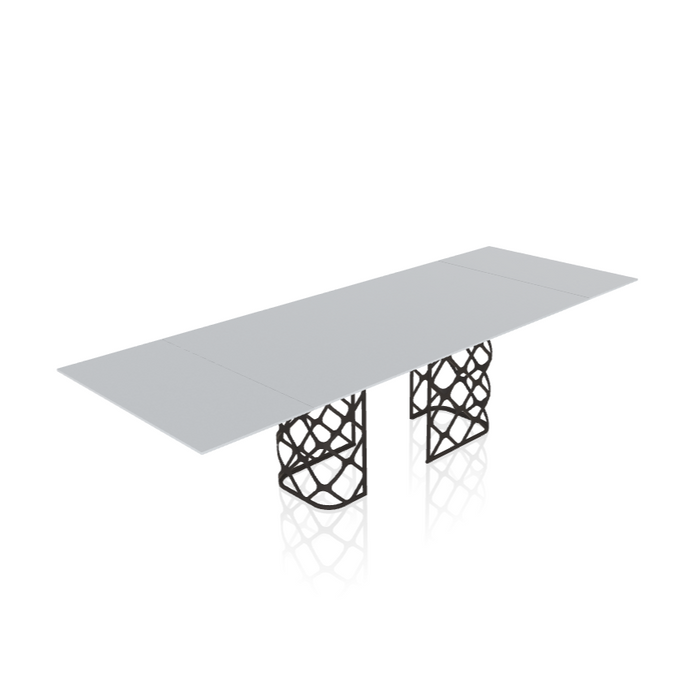 Majesty Extendable Rectangular Crystal Table