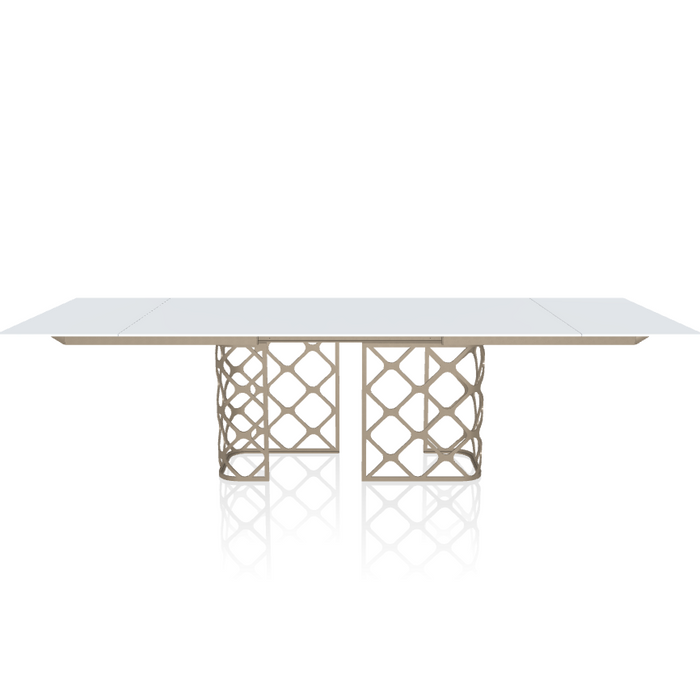 Majesty Extendable Rectangular Crystal Table