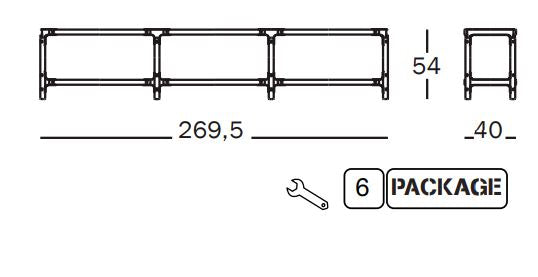 Steelwood Shelving System 1x3 H.54 cm - MyConcept Hong Kong