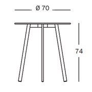 Striped Table D 70 cm - MyConcept Hong Kong