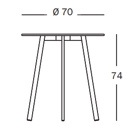 Striped Table D 70 cm - MyConcept Hong Kong