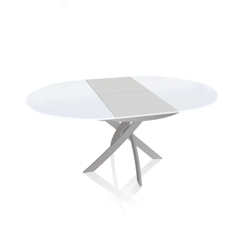 Barone Extendable Round Crystal Table - MyConcept Hong Kong