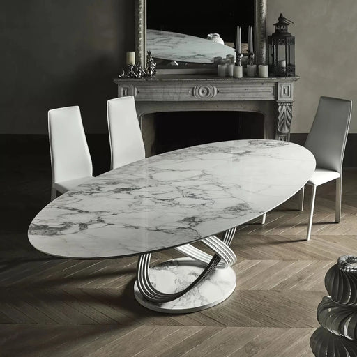Fusion Elliptical Marble Table - MyConcept Hong Kong