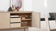 SM 544 Sideboard (2 Folding Doors/1 Long Shelf/3 Short Shelves/2 Drawers) - MyConcept Hong Kong