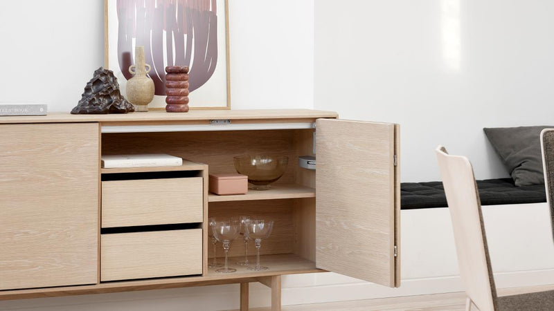 SM 544 Sideboard (2 Folding Doors/1 Long Shelf/3 Short Shelves/2 Drawers) - MyConcept Hong Kong