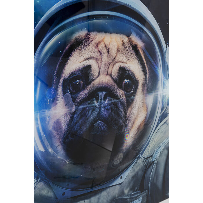 Picture Glass Dog in Space 80x60cm - MyConcept Hong Kong