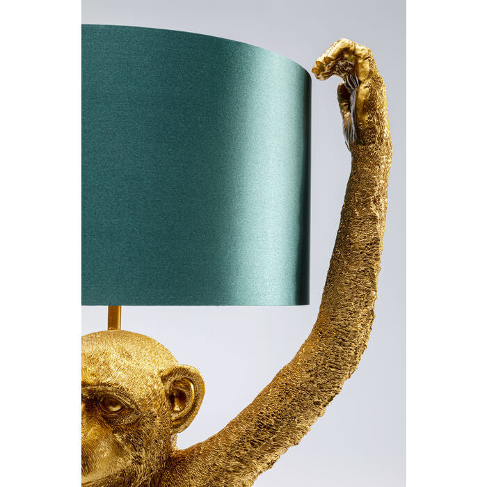 Table Lamp Animal Holding Monkey Gold 57cm - MyConcept Hong Kong