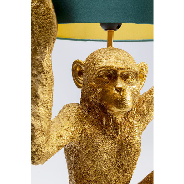 Table Lamp Animal Holding Monkey Gold 57cm - MyConcept Hong Kong
