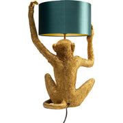 Table Lamp Animal Holding Monkey Gold 57cm - MyConcept Hong Kong