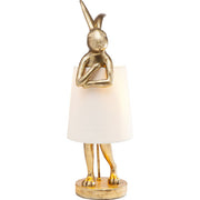Table Lamp Animal Rabbit Gold/White 68cm - MyConcept Hong Kong