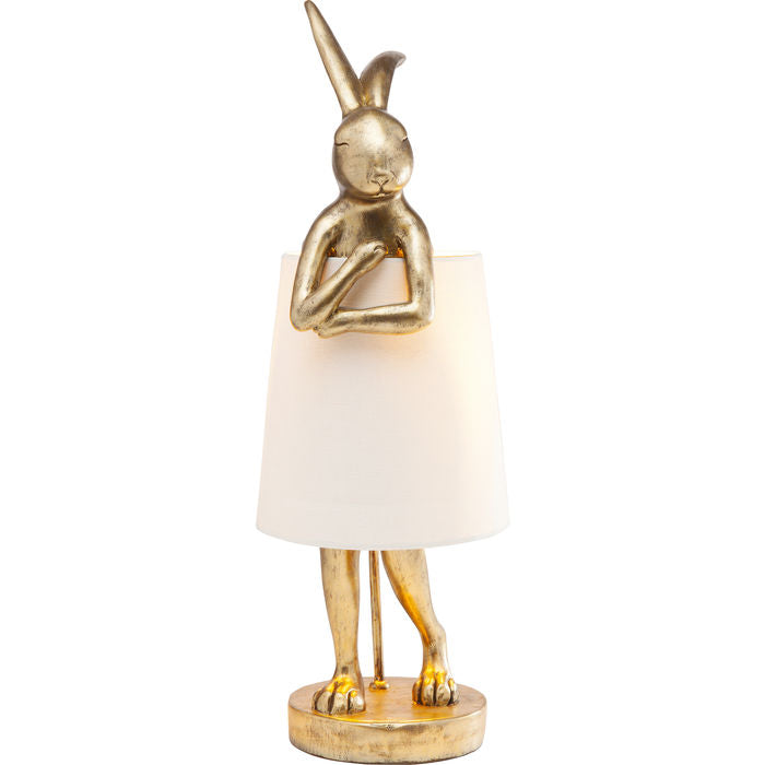 Table Lamp Animal Rabbit Gold/White 68cm - MyConcept Hong Kong