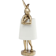 Table Lamp Animal Rabbit Gold/White 68cm - MyConcept Hong Kong