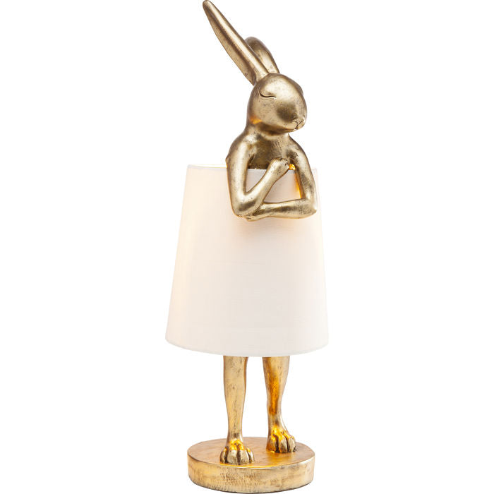 Table Lamp Animal Rabbit Gold/White 68cm