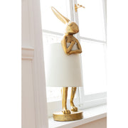 Table Lamp Animal Rabbit Gold/White 68cm - MyConcept Hong Kong