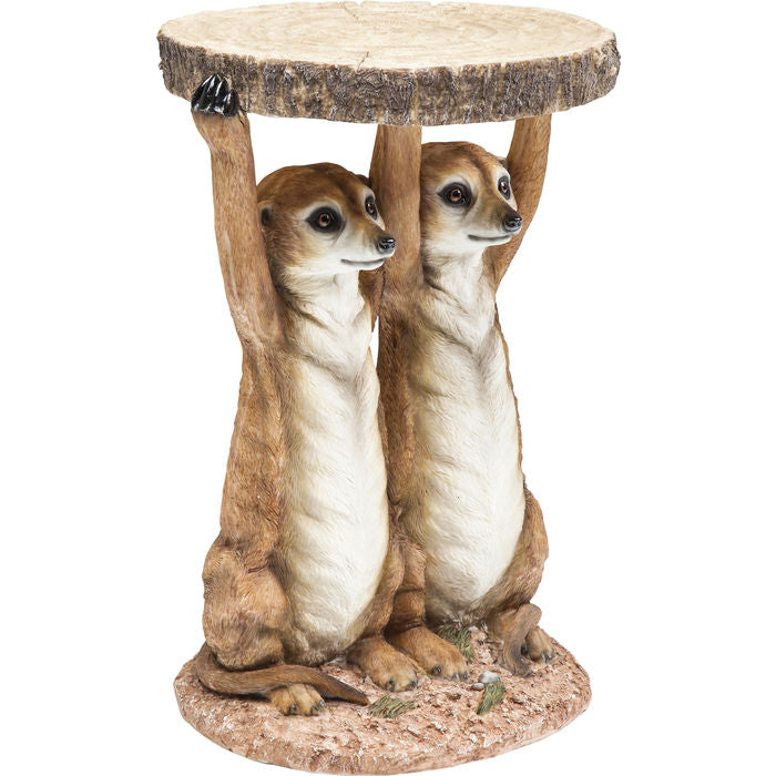 Side Table Animal Meerkat Sisters Ø33cm