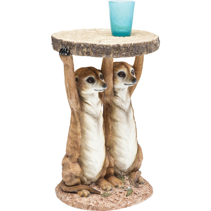 Side Table Animal Meerkat Sisters Ø33cm