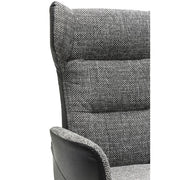 Swivel Armchair with Stool Ohio Salt and Pepper - MyConcept Hong Kong