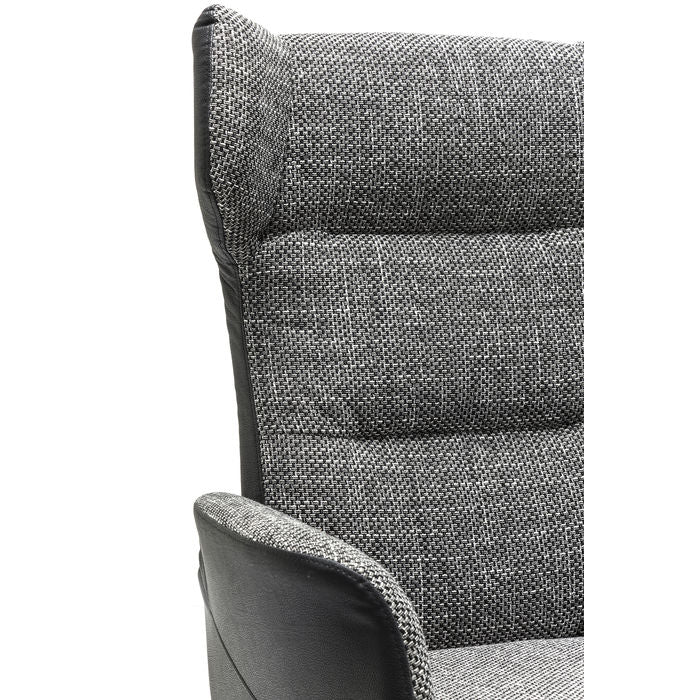 Swivel Armchair with Stool Ohio Salt and Pepper - MyConcept Hong Kong
