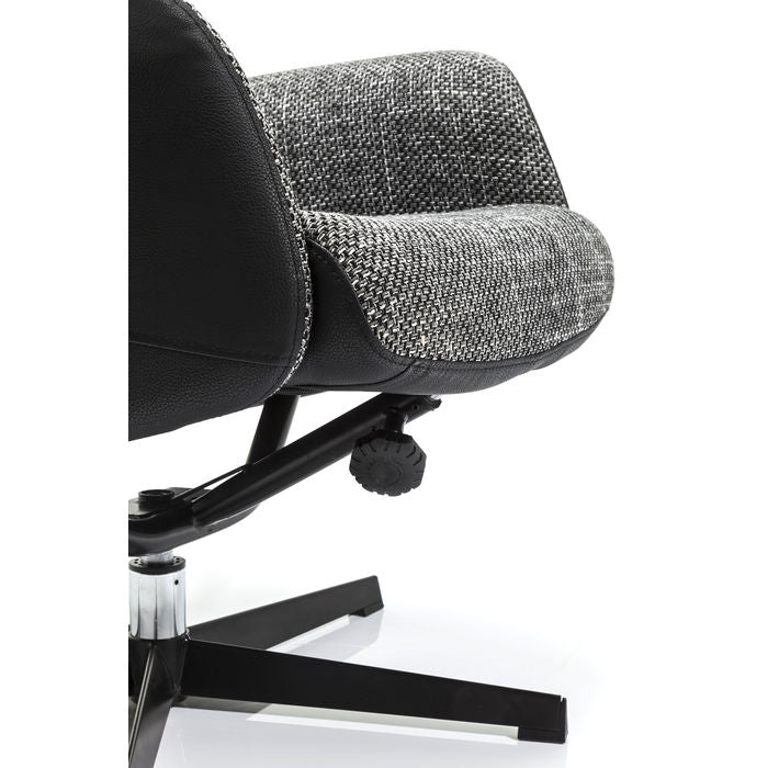 Swivel Armchair with Stool Ohio Salt and Pepper - MyConcept Hong Kong