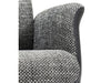 Swivel Armchair with Stool Ohio Salt and Pepper - MyConcept Hong Kong