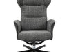 Swivel Armchair with Stool Ohio Salt and Pepper - MyConcept Hong Kong