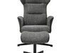 Swivel Armchair with Stool Ohio Salt and Pepper - MyConcept Hong Kong