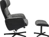 Swivel Armchair with Stool Ohio Salt and Pepper - MyConcept Hong Kong
