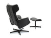Swivel Armchair with Stool Ohio Salt and Pepper - MyConcept Hong Kong