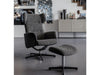Swivel Armchair with Stool Ohio Salt and Pepper - MyConcept Hong Kong
