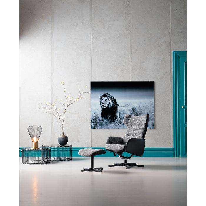 Swivel Armchair with Stool Ohio Salt and Pepper - MyConcept Hong Kong