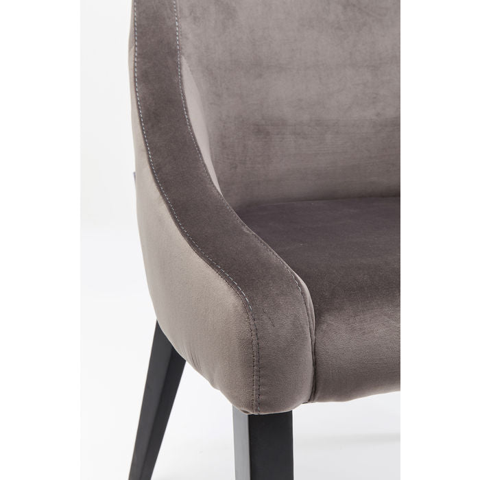 Chair Black Mode Velvet Grey - MyConcept Hong Kong