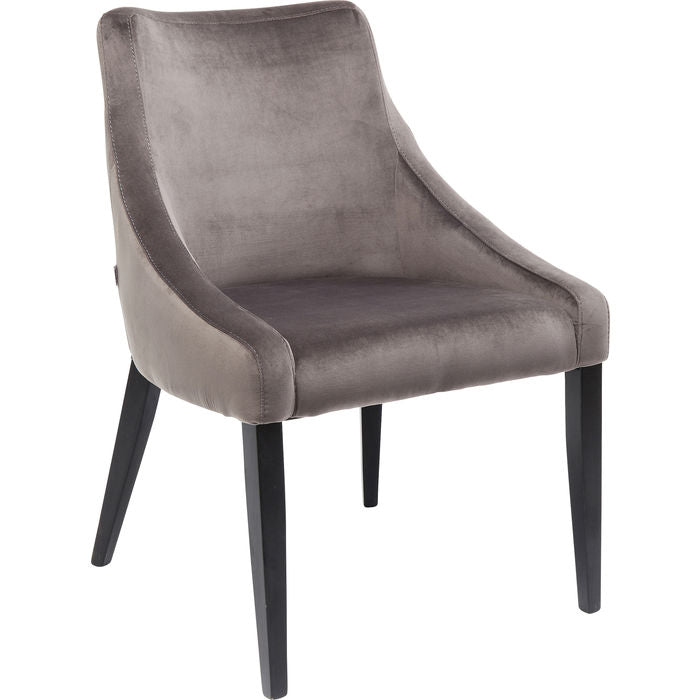 Chair Black Mode Velvet Grey - MyConcept Hong Kong
