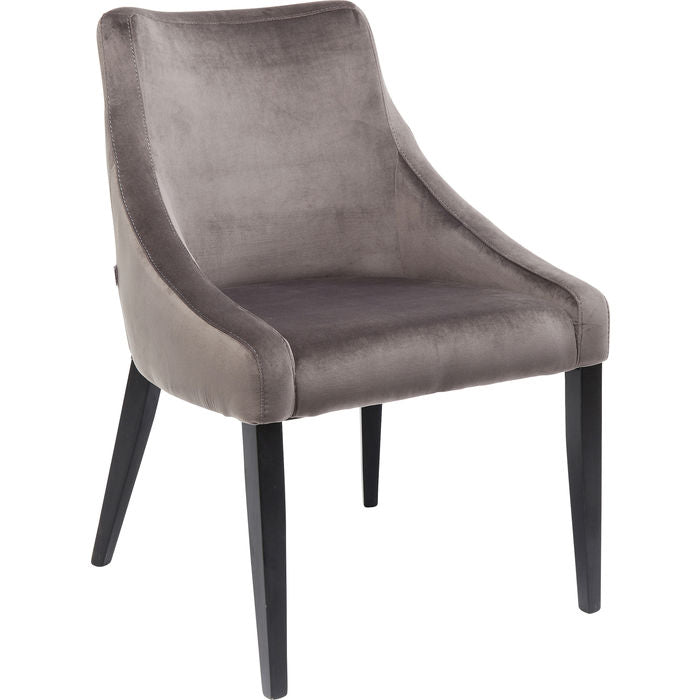 Chair Black Mode Velvet Grey