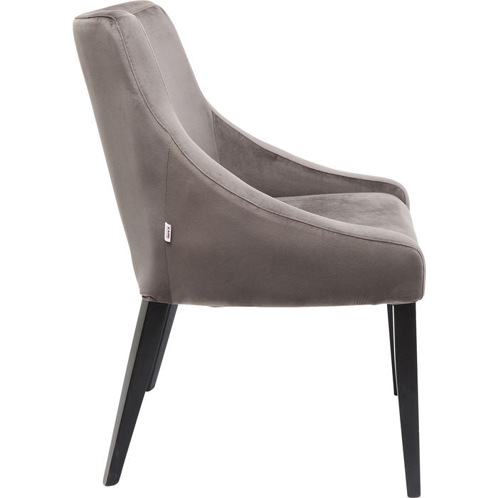 Chair Black Mode Velvet Grey - MyConcept Hong Kong