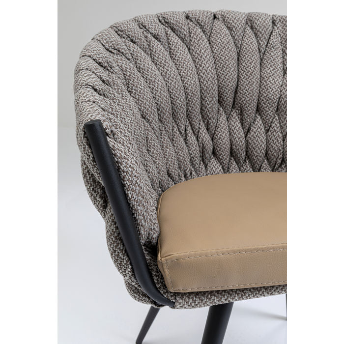 Chair with Armrest Knot Tweed - MyConcept Hong Kong