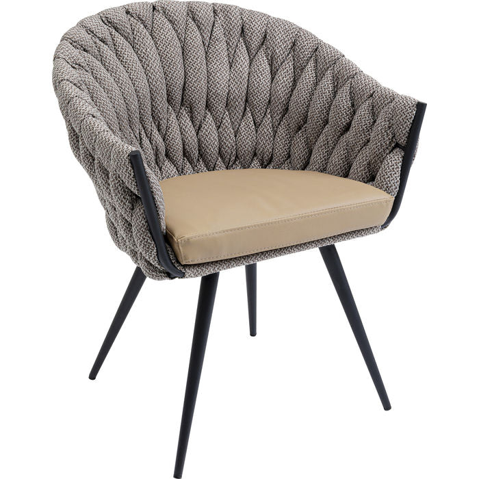 Chair with Armrest Knot Tweed - MyConcept Hong Kong