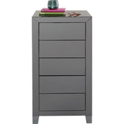 High Dresser Luxury Push 5 Drawers Grey - MyConcept Hong Kong