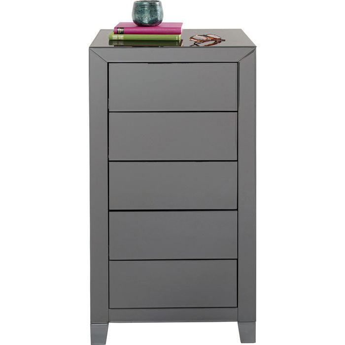 High Dresser Luxury Push 5 Drawers Grey - MyConcept Hong Kong