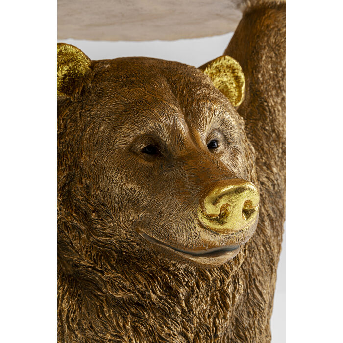 Side Table Animal Bear Gold 35x34cm