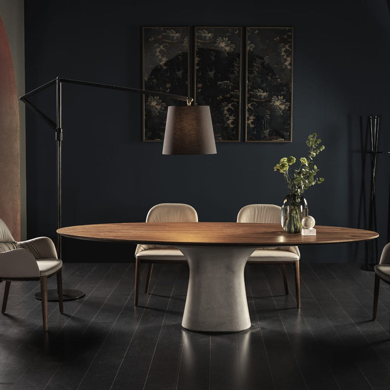 Podium Elliptical Wood Table - MyConcept Hong Kong