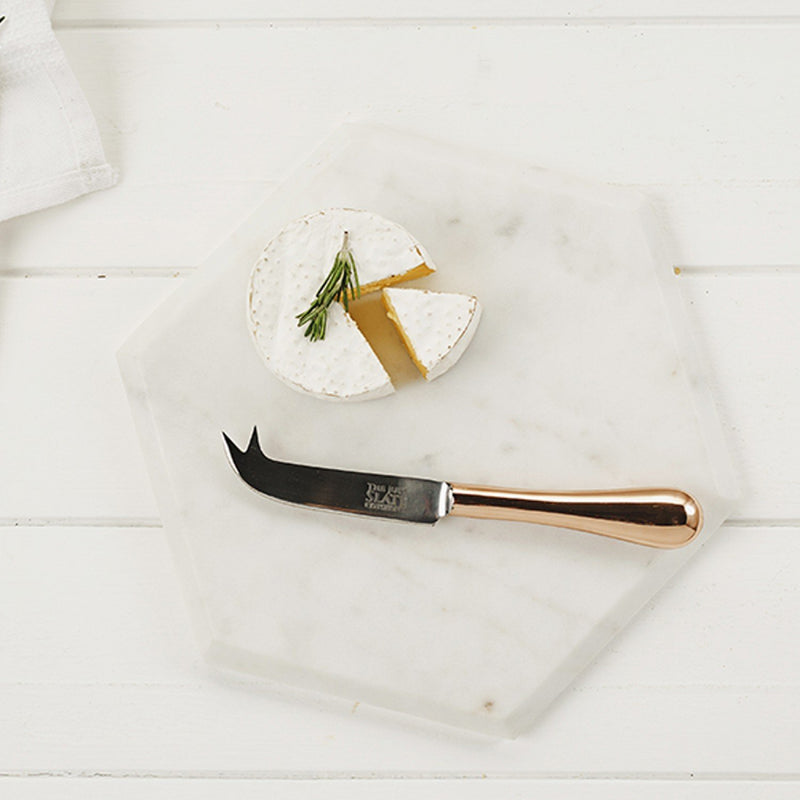 Hexagonal Marble Board with Copper Cheese Knife - MyConcept Hong Kong