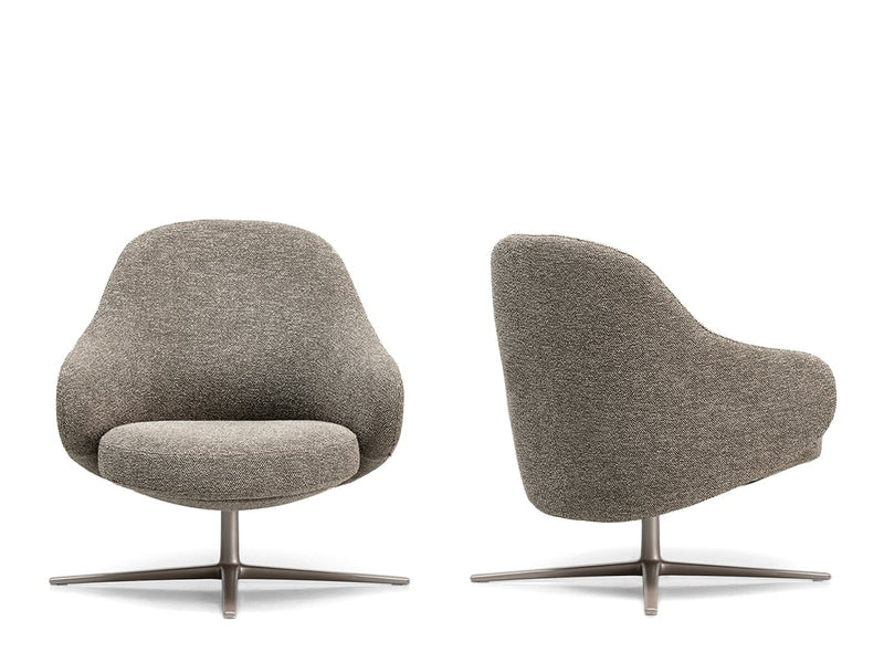DUA Lounge Chair - Swivel trestle - MyConcept Hong Kong