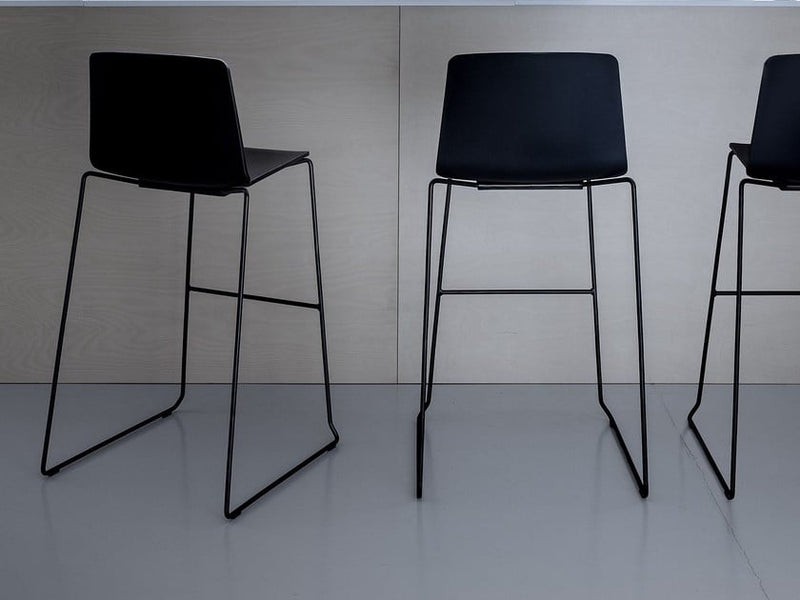 RAMA (HIGH BACK) Bar Stool on Sled Base - MyConcept Hong Kong