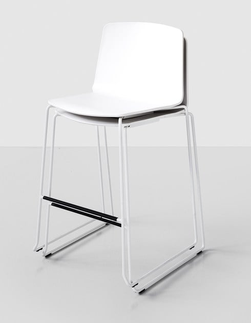 RAMA (HIGH BACK) Bar Stool on Sled Base - MyConcept Hong Kong