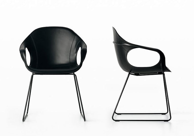 Elephant Sled Base Chair - Hide Upholstered Seat - MyConcept Hong Kong