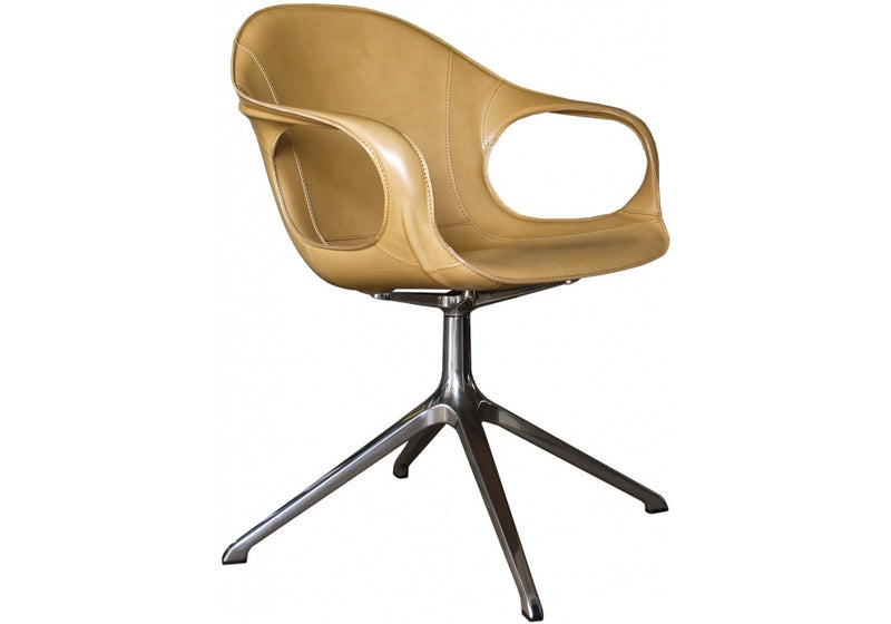 ELEPHANT Swivel Trestle Chair - Hide Upholstered Seat - MyConcept Hong Kong